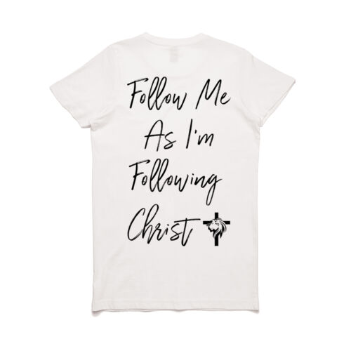Womans Transformation Tee - Follow Me - black logo Thumbnail